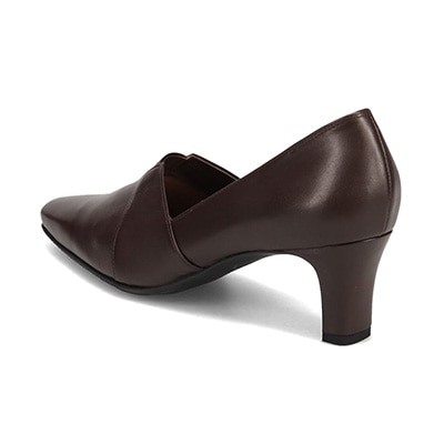 ミッシー デ ミッシー missy des missy サイドのカッティングが綺麗な甲深デザインパンプス MMD4507 D-BROWN 23.0