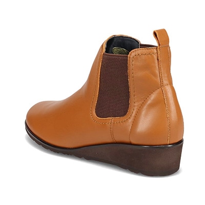 【抗菌加工】ミッシー デ ミッシー missy des missy しっとり＆ソフトなさわり心地が特徴の牛革を使用した ショート丈 サイドゴアブーツ  MMD4631A CAMEL 23.0