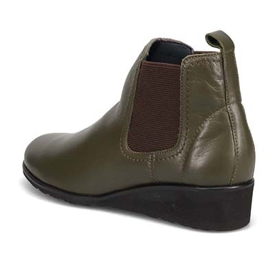 【抗菌加工】ミッシー デ ミッシー missy des missy しっとり＆ソフトなさわり心地が特徴の牛革を使用した ショート丈 サイドゴアブーツ  MMD4631A KHAKI 23