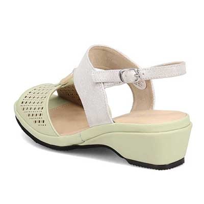 ミッシーデミッシー missy des missy ボロネーゼ製法のウェッジサンダル　MMD7525 L-GREEN M　(23.0～23.5)