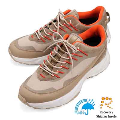 【Infinity CORE 1.0】マドラスウォーク madras Walk　Recovery Shiatsu Insole　アウトドアレジャー向け 防水設計（４cm４時間）メンズ　カジュアルスニーカー　MW102R　※ユニセックスサイズ展開 BEIGE 25.0