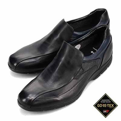【GORE-TEX】マドラスウォーク madrasWalk　全天候快適　スリッポンタウンカジュアルシューズ　MW7401 BLACK/NAVY 25.0