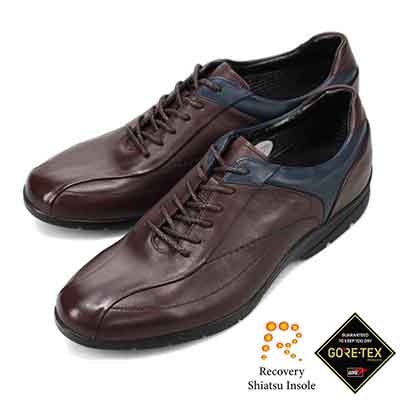 【保留】【GORE-TEX】madras Walk 「Recovery Shiatsu Insole」搭載　指圧効果により血行をよくする。　全天候快適　カジュアルシューズ　MW7700AR D-BROWN/NAVY 25.0