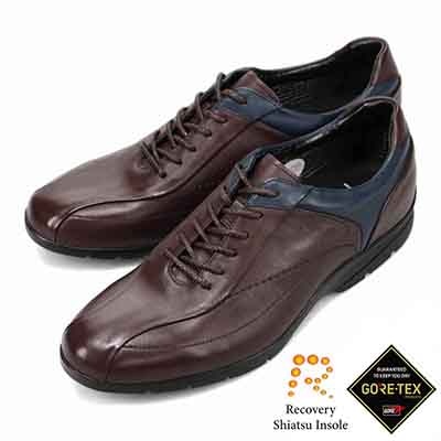 【GORE-TEX】マドラスウォーク madras Walk 「Recovery Shiatsu Insole」搭載で指圧効果により血行をよくする。　全天候快適　カジュアルシューズ　MW7700R D-BROWN/NAVY 25.0