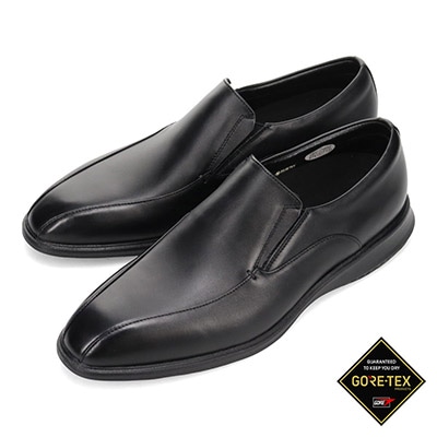 【GORE-TEX】マドラスウォーク madras Walk　フォーマル且つアクティブに。GORE-TEXファブリクス搭載 スワールモカ・スリッポンビジネスシューズ  MW7932 BLACK 25.0