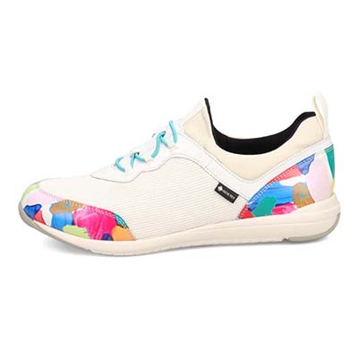 【GORE-TEX】 通勤快適 マドラスウォーク madras Walk  トラベルウォーキングにもお勧め！ 疲れない快適軽量マルチプリントスニーカー MWL1004B WHITE-PR 23.0
