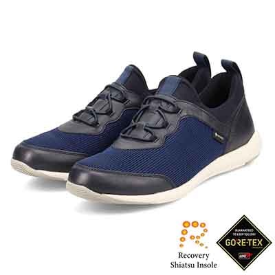 【GORE-TEX】マドラスウォーク madras Walk 「Recovery Shiatsu Insole」搭載で指圧効果により血行をよくする。 通勤快適  トラベルウォーキングにもお勧め！ 快適軽量スニーカー  MWL1004R NAVY 23.0