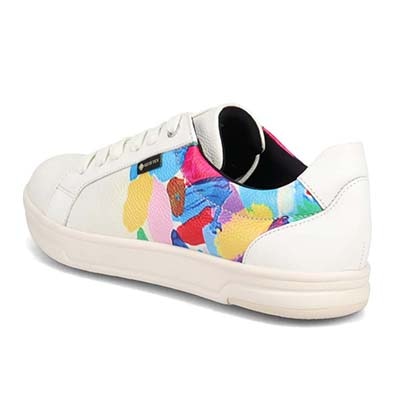 【GORE-TEX】マドラスウォーク madras Walk  マルチプリントレースアップ レザースニーカー  MWL1022B WHITE-PR 23.0