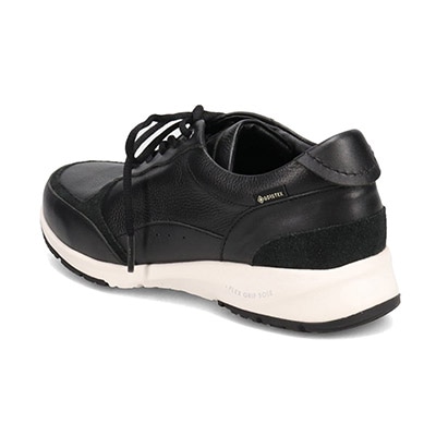 【GORE-TEX】マドラスウォーク madras Walk 「Recovery Shiatsu Insole」搭載で指圧効果により血行をよくする。旅行に最適 ウォーキングレザースニーカー　MWL1204R BLACK 23.0