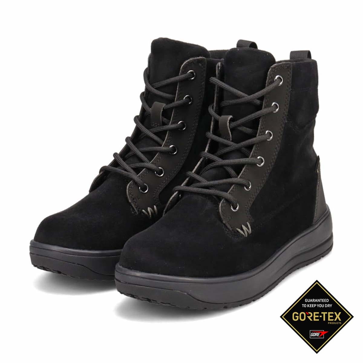 【GORE-TEX】マドラスウォーク madras Walk  厚底レースアップブーツ　MWL2235 BLACK 23.0