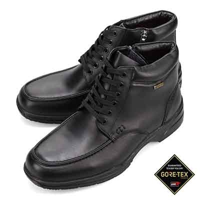 【GORE-TEX】 マドラスウォーク madras Walk 防水 防滑 4E ゴアテックスフットウェア 幅広カジュアルブーツ SPMW5478 BLACK 25.0