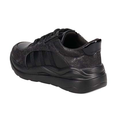 ソフトステップ  レースアップスニーカー  SSP3505 BLACK 23.0