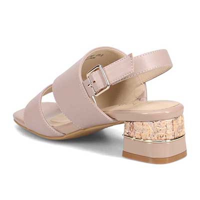 テーン tehen オシャレなヒールもポイント。甲深アシンメトリーカットサンダル　TN1794V OAK 23.0