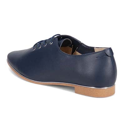 テーン tehen レースアップ ベーシックフラットパンプス　TN1801 NAVY 23.0