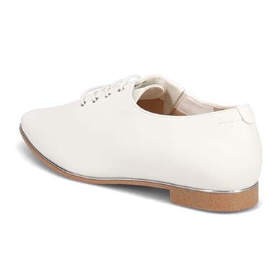 テーン tehen レースアップ ベーシックフラットパンプス　TN1801 WHITE 23.0