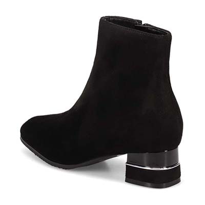 【撥水加工】テーン tehen すっきりキレイめ　ショートブーツ　TN1805 BLACK-SILKY 23.0