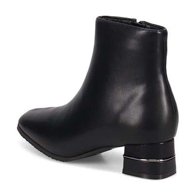 【撥水加工】テーン tehen すっきりキレイめ　ショートブーツ　TN1805 BLACK 23.0