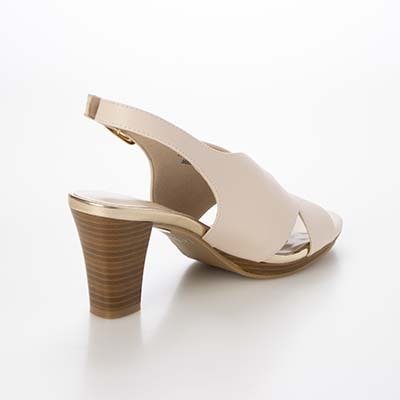 テーン tehen ストーム付きで安定感抜群7.5cmヒールサンダル　TN1810 BLACK 23.0