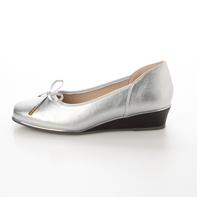 テーン tehen 柔らかアッパー♪ベーシックリボンパンプス TN4016 SILVER 23.0