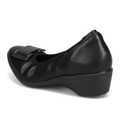 【撥水仕様】テーン tehen 5cmヒールのバックルパンプス TN4030 BLACK M(23.0cm相当)