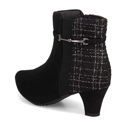 【撥水加工】テーン tehen  取り外し可能なベルト付きで2wayのデザインが楽しめる 金具付きショートブーツ　TN5012 BLACK/C 23.0