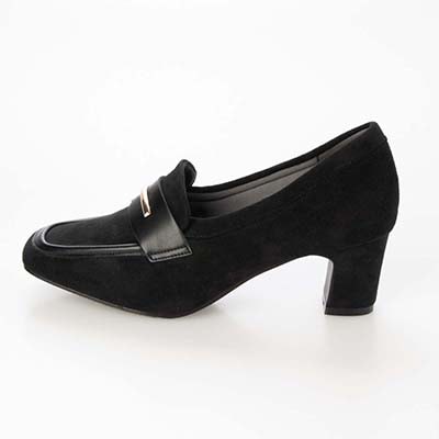 【撥水仕様】テーン tehen きれいめカジュアルなビットローファーパンプス　TN5013 BLACK-SILKY 23.0