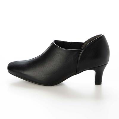 テーン tehen スクエアトゥ×5.5cmヒールで大人のきれいめスタイルに　すっきり美シルエットブーティ　TN5512 BLACK 23.0