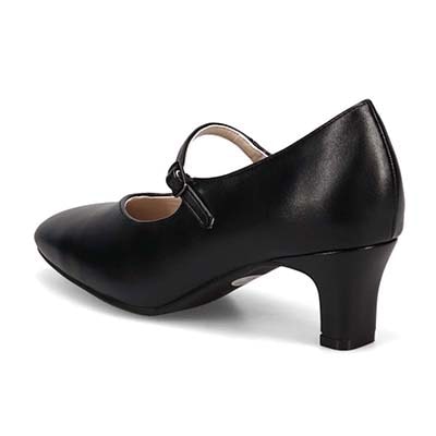 テーン tehen 甲ストラップ付　5.5cmヒールベーシックパンプス　TN5514 BLACK 23