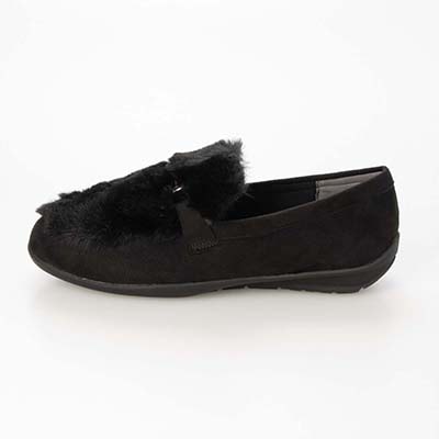 テーン tehen ビットとファー付きドライビングシューズ TN5704 BLACK 23.0
