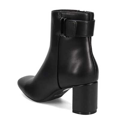 【撥水仕様】テーン tehen サイドの金具がポイント　キレイ目ショーツブーツ　TN6701 BLACK 23.0