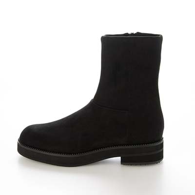 【撥水加工】テーン tehen  ビジュー付きソールで上品おしゃれ  3.5cmヒールで歩きやすい一足  カジュアルショートブーツ　TN6707 BLACK 23.0