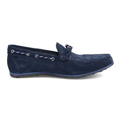 ランバンオンブルー LANVIN en Bleu  フィッシングホックドライビングシューズ　86561 NAVY-VELOURS 25.0