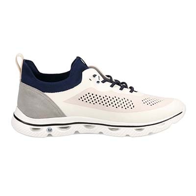 世界初のカバロス加工シリーズ　モデロ MODELLO カジュアルニットスニーカー　DM6523 WHITE/NAVY M(25.0～25.5cm)