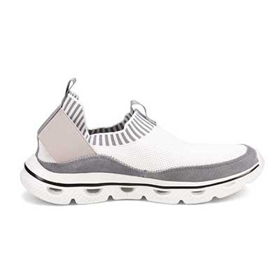 モデロ MODELLO 「リカバリーインソール」搭載で指圧効果により血行を115％促進。Recoveryニットスリッポンスニーカー　DM6529R WHITE M