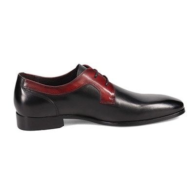 【大きいサイズ】モデロ MODELLO プレーントウ・ドレスシューズ　DMK7283 BLACK/BURGUNDY 28.0