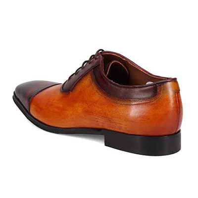 世界初のカバロス加工シリーズモデロ MODELLO 内羽根ストレートチップビジネスシューズ　DM8201 WINE/BROWN 25.0