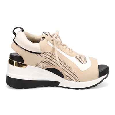 モデロ MODELLO 「リカバリーインソール」搭載で指圧効果により血行を115％促進。Recoveryヒールスニーカーサンダル　DML1940R BEIGE 23.0