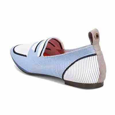 世界初のカバロス加工  モデロ MODELLO ふんわりインソール 超軽量でトラベルバッグにすっぽり入る ニットローファーシューズ  DML5042 BEIGE-M 23.0