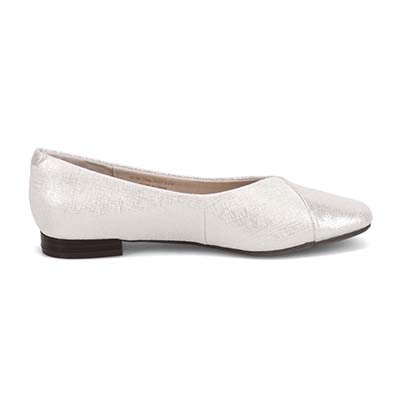 【撥水仕様】モデロ MODELLO 2.0cmヒール バレエシューズ  DML5501 SILVER/C 23.0