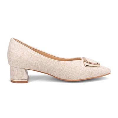 モデロ MODELLO 「リカバリーインソール」搭載で指圧効果により血行を115％促進。Recoveryポインテッドパンプス　DML5505R BEIGE-TX 23.0