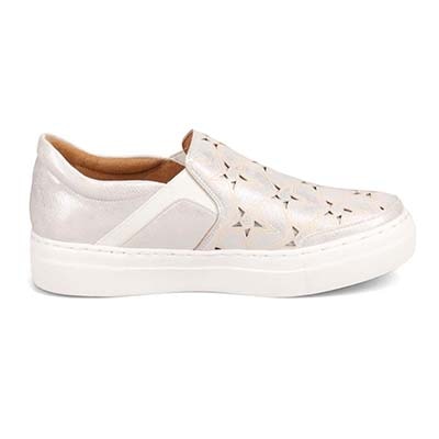 【撥水仕様】モデロ MODELLO スリッポンスニーカー　DML6050 SILVER 23.0