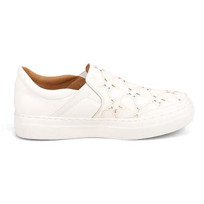 【撥水仕様】モデロ MODELLO スリッポンスニーカー　DML6050 WHITE 23.0