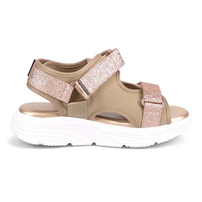 モデロ MODELLO グリッターベルテッド スポーツサンダル　DML6054 BLACK 23.0