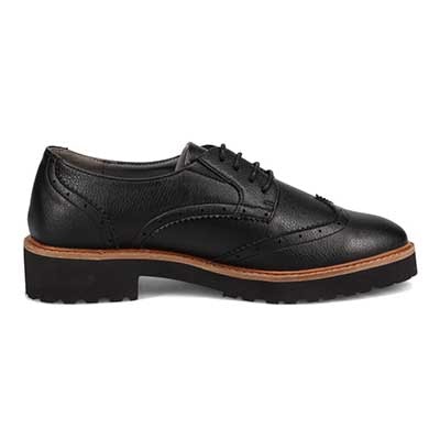 モデロ MODELLO 「リカバリーインソール」搭載で指圧効果により血行を115％促進。Recoveryスタンダードオックスフォードシューズ　DML6062R BLACK 23.0