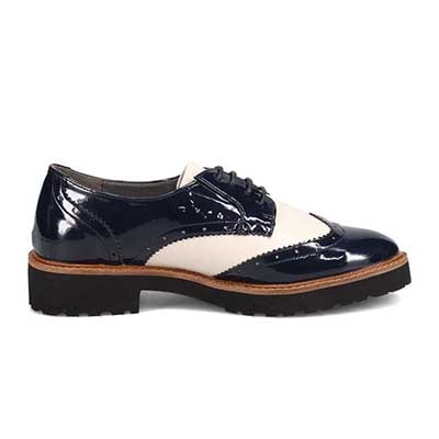 モデロ MODELLO 「リカバリーインソール」搭載で指圧効果により血行を115％促進。Recoveryスタンダードオックスフォードシューズ　DML6062R NAVY/C 23.0