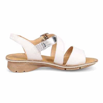 モデロ MODELLO 　ナチュラルレザーフットベットサンダル　DML7156 SILVER/C M　(23.0～23.5)