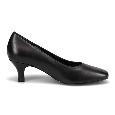 【撥水仕様】モデロ MODELLO 特許 metaインソール搭載 5.5cm 万能スクエアトゥパンプス　DML8800MT BLACK 23.0