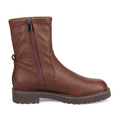 【撥水仕様】モデロ MODELLO 3.5cmヒール タンクソールショートブーツ  DML8820 D-BROWN 23.0