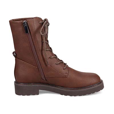 【撥水仕様】モデロ MODELLO 3.5cmヒール カジュアルレースアップショートブーツ  DML8821 D-BROWN 23.0