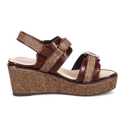 モデロ MODELLO 「リカバリーインソール」搭載で指圧効果により血行を115％促進。Recoveryエレガンスカジュアルサンダル　DML8830R D-BROWN M　(23.0～23.5)